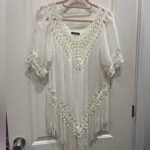 ViVI Cream Open-Knit Top